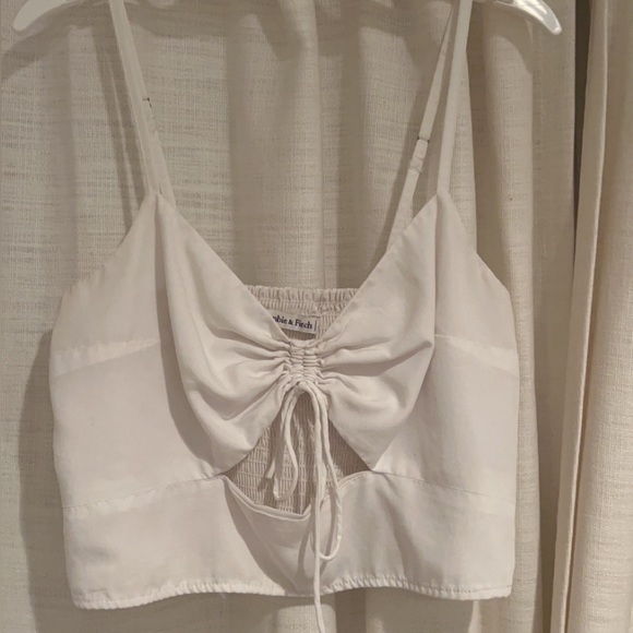 Abercrombie cut out white tank top - Picture 1 of 2
